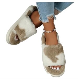Animal Print Super‎ Soft Faux Fur Mule Slippers